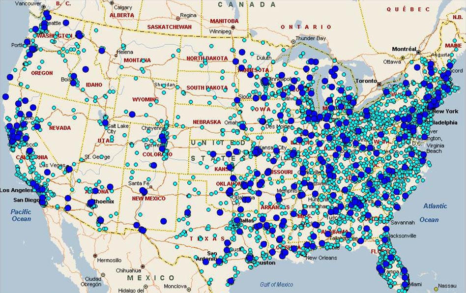 Regency Nationwide Service Network Map